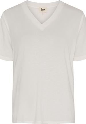 Toppar - Gritt v-neck T-shirt – Broken White
